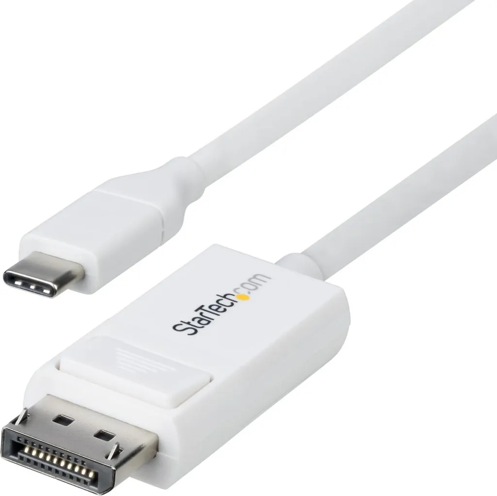 StarTech.com CDP2DP2MBW Câble USB-C vers DisplayPort 1.9m Blanc 4K 60Hz