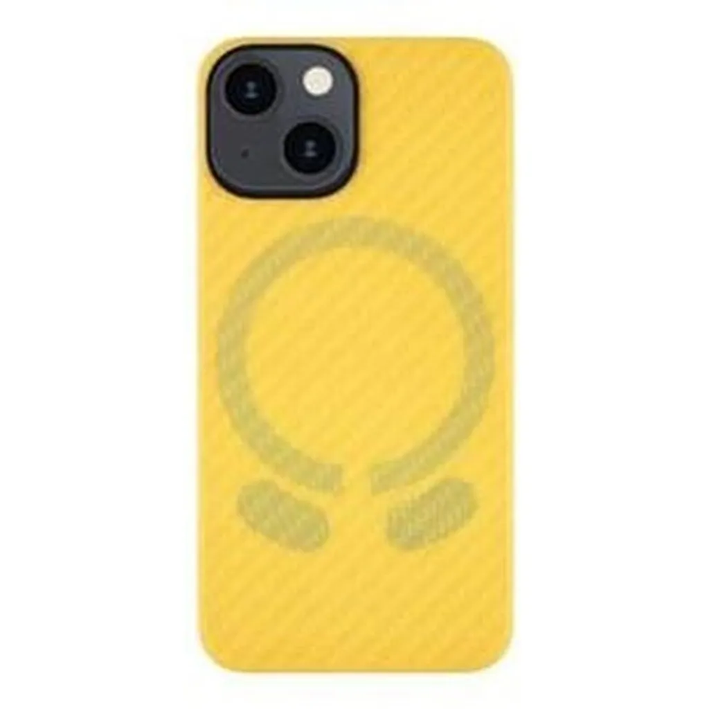 Coque iPhone 14 Anti-Choc MagSafe Jaune en Aramide Tactical MagForce