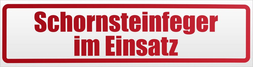 Kiwistar Schornsteinfeger im Einsatz Magnetschild Schild magnetisch - 30cm Rot - reflektierend - Magnetfolie für Auto PKW Kfz