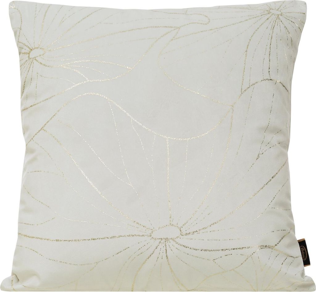 EUROFIRANY | Kissenbezug - 45x45 cm - Weiß - Velours