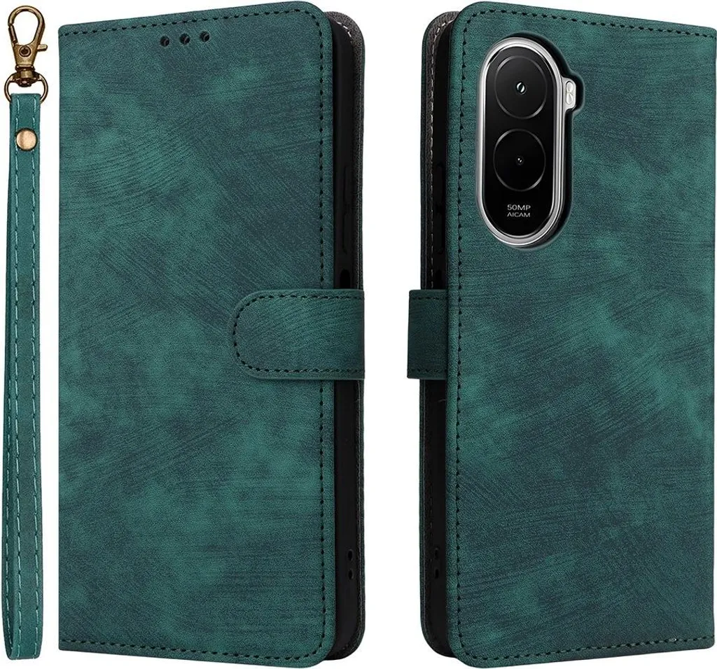 Cover Portafoglio Xiaomi Poco M7 Phonesta Verde - Pelle Vintage Professionale
