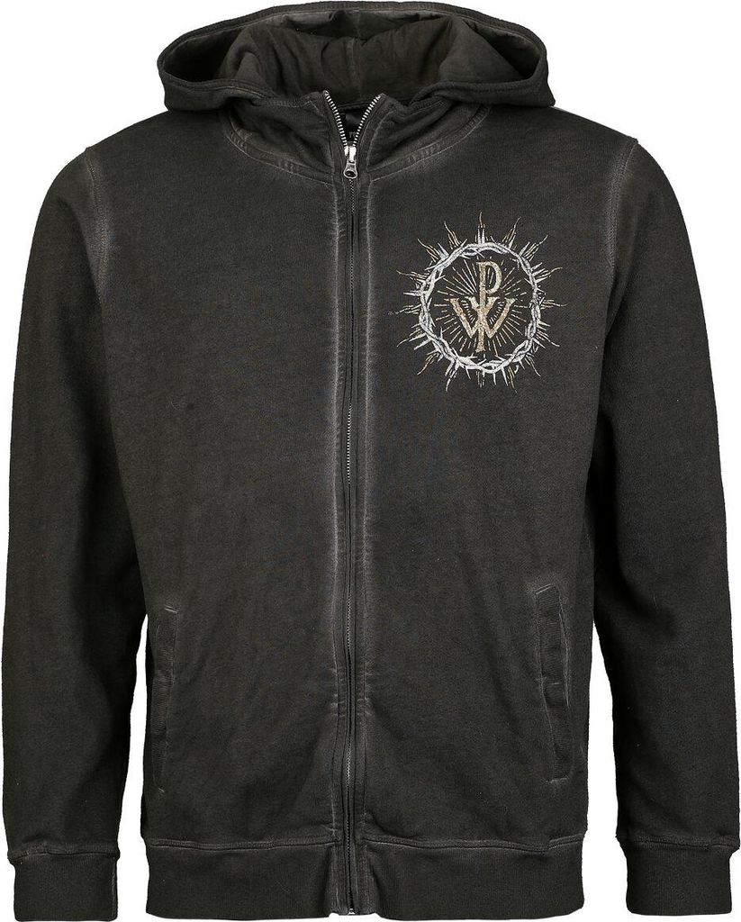 Powerwolf Kapuzenjacke Herren Crest Wolves dunkelgrau XL