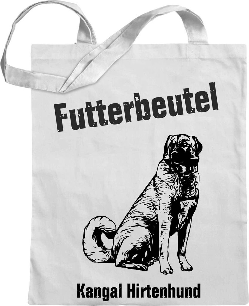 Kiwistar Futterbeutel - Kangal Hirtenhund - Einkaufsbeutel mit Motiv Hund - Jutebeutel bedruckt - Tragetasche Stoffbeutel Umhängetasche Langer Hen...
