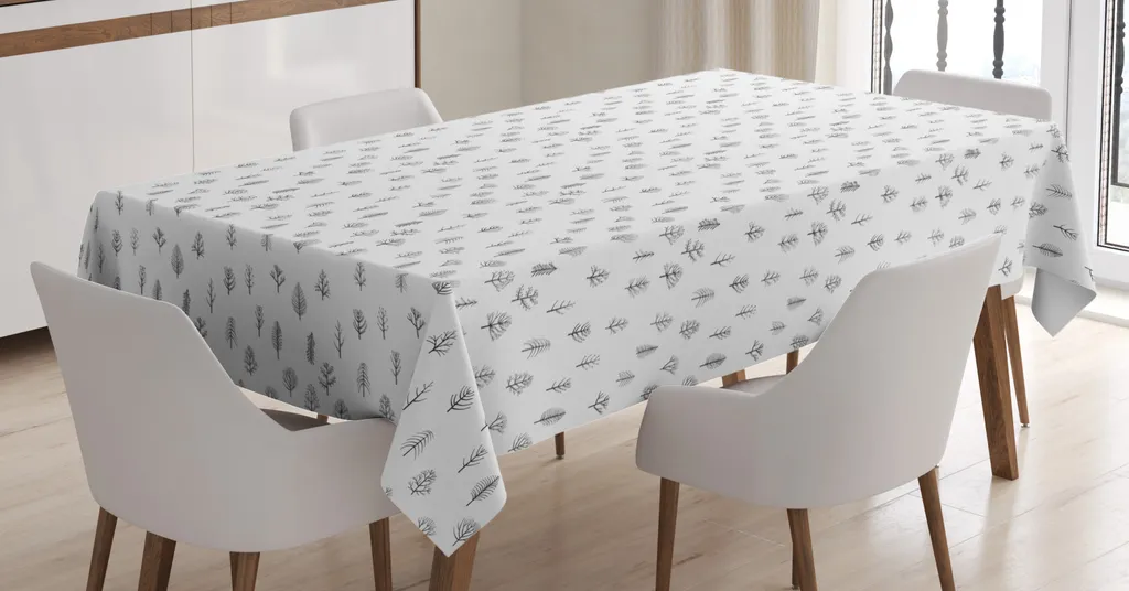 La Mia Recensione: Tovaglia ABAKUHAUS 140x200 Grigia Botanica Casa