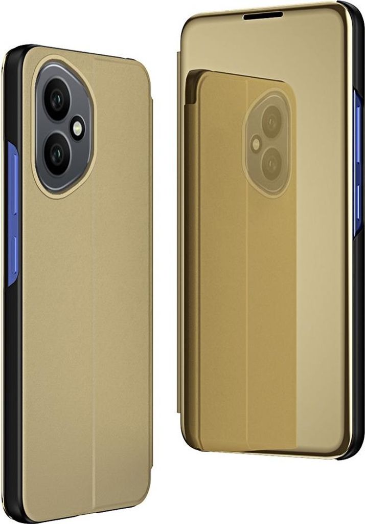 Hülle für HONOR 400 Pro - Phonesta Smart View Mirror Book Klapphülle - Gold