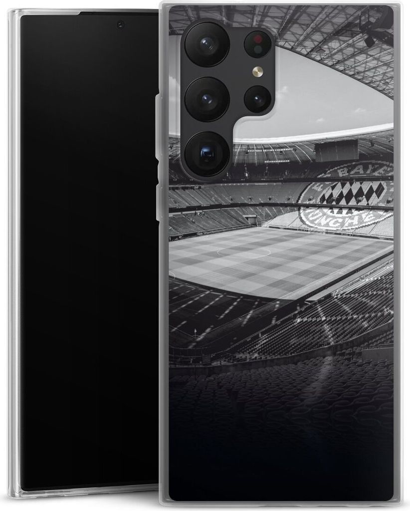 DeinDesign Slim Hülle für Samsung Galaxy S23 Ultra Silikon Case Ultra Dünn Handyhülle FC Bayern München FCB Stadion