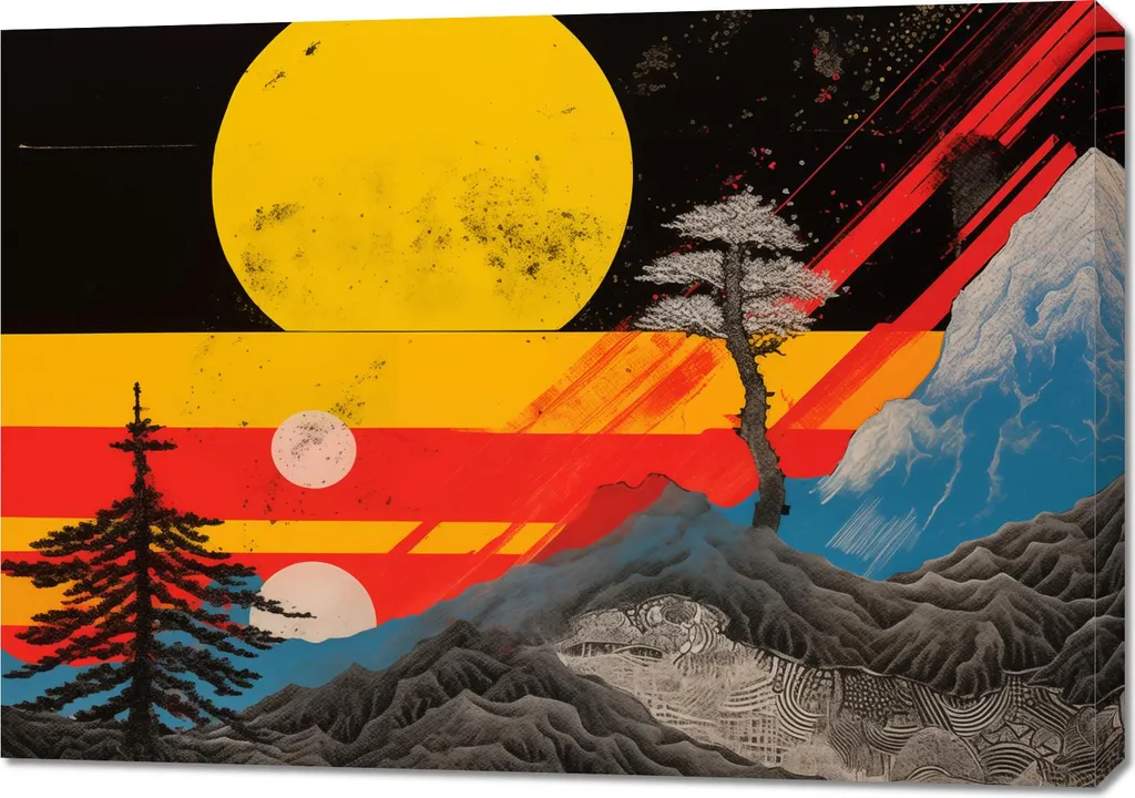 Tableau 100 x 70 cm Transformation montagnarde - Toile Déco Paysage