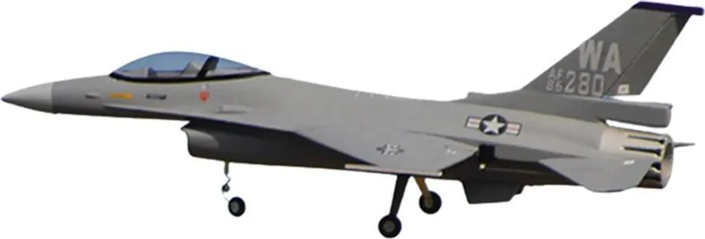 Jet RC F16 Blanc 710mm - Kit Cellule Nue pour Turbine EDF de 70mm