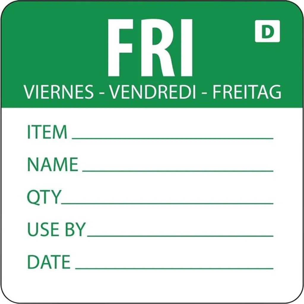 Étiquettes solubles sans résidus de colle Vogue Friday Green x 250