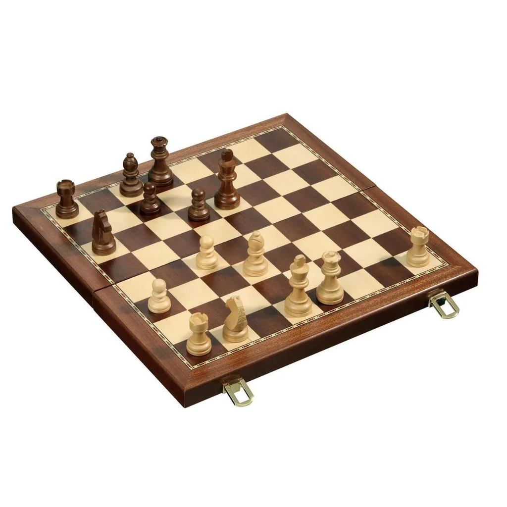 Grand jeu d'échecs de salon magnétique Champ 42 mm coffret bois