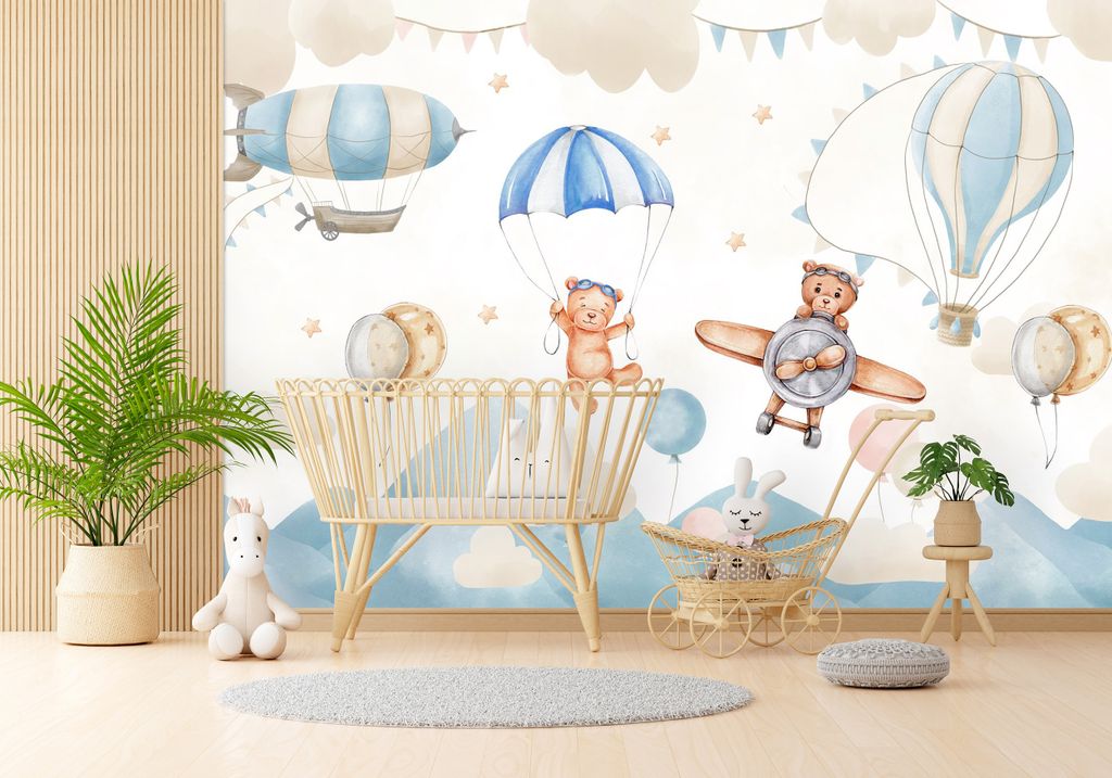 DECO WALLS Fototapete Kinderzimmer Märchenhaftes Land - Außergewöhnliche Haltbarkeit XXL 197x296 cm