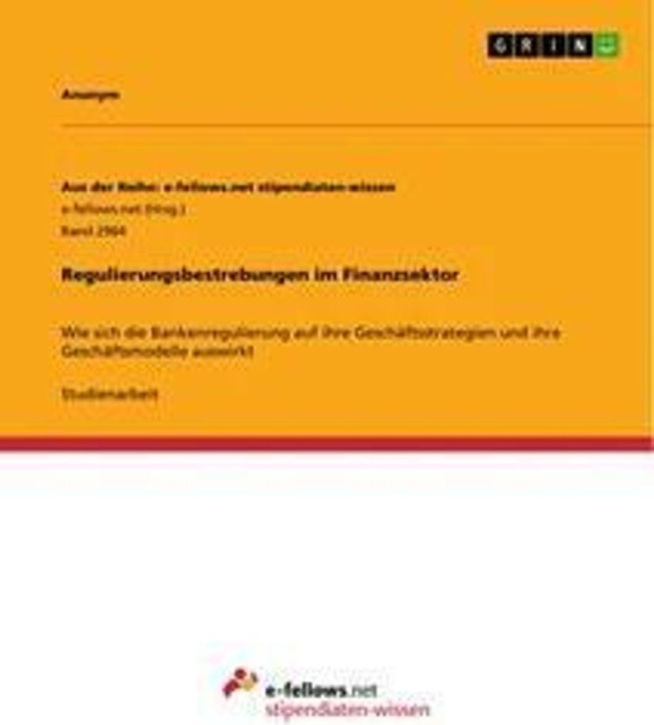Regulierungsbestrebungen im Finanzsektor