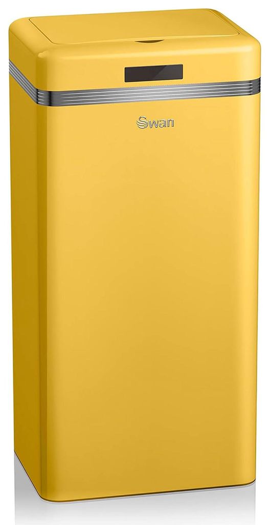 SWAN SWKA4500YELNEU: Cubo de basura retro con sensor de Imagen del producto 