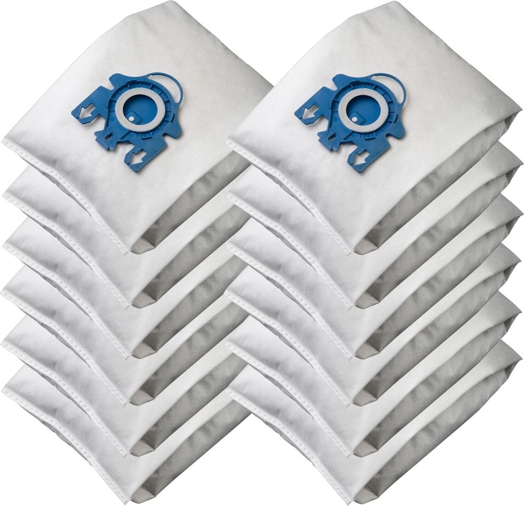 KOMA ML01PL - Set mit 12 Stück Staubsaugerbeuteln mit Kunststoffstaubsperre für Miele H,G,N Staubsauger