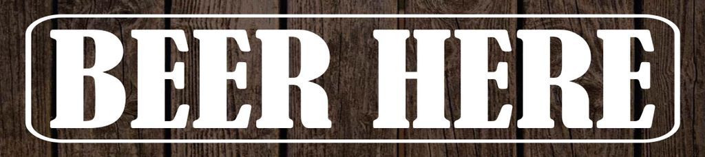 vianmo Blechschild 10x46 cm Beer here Holzoptik