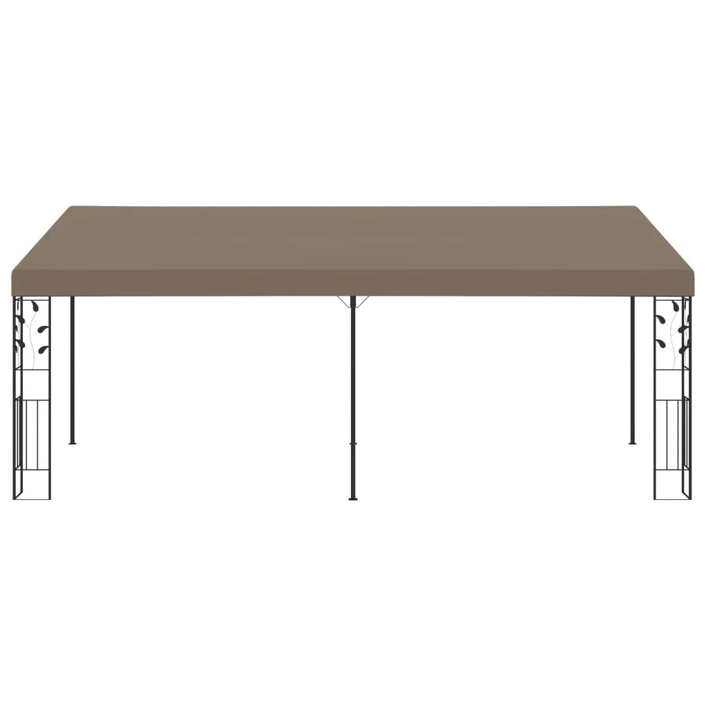 vidaXL Pavillon mural 6x3x2,5 m Taupe - Tonnelle de jardin adossée