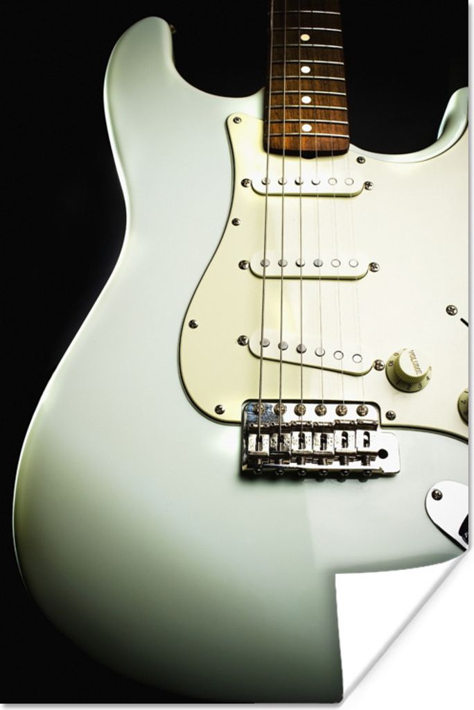 MuchoWow Poster Nahaufnahme einer E-Gitarre 60x90 cm - Wanddekoration