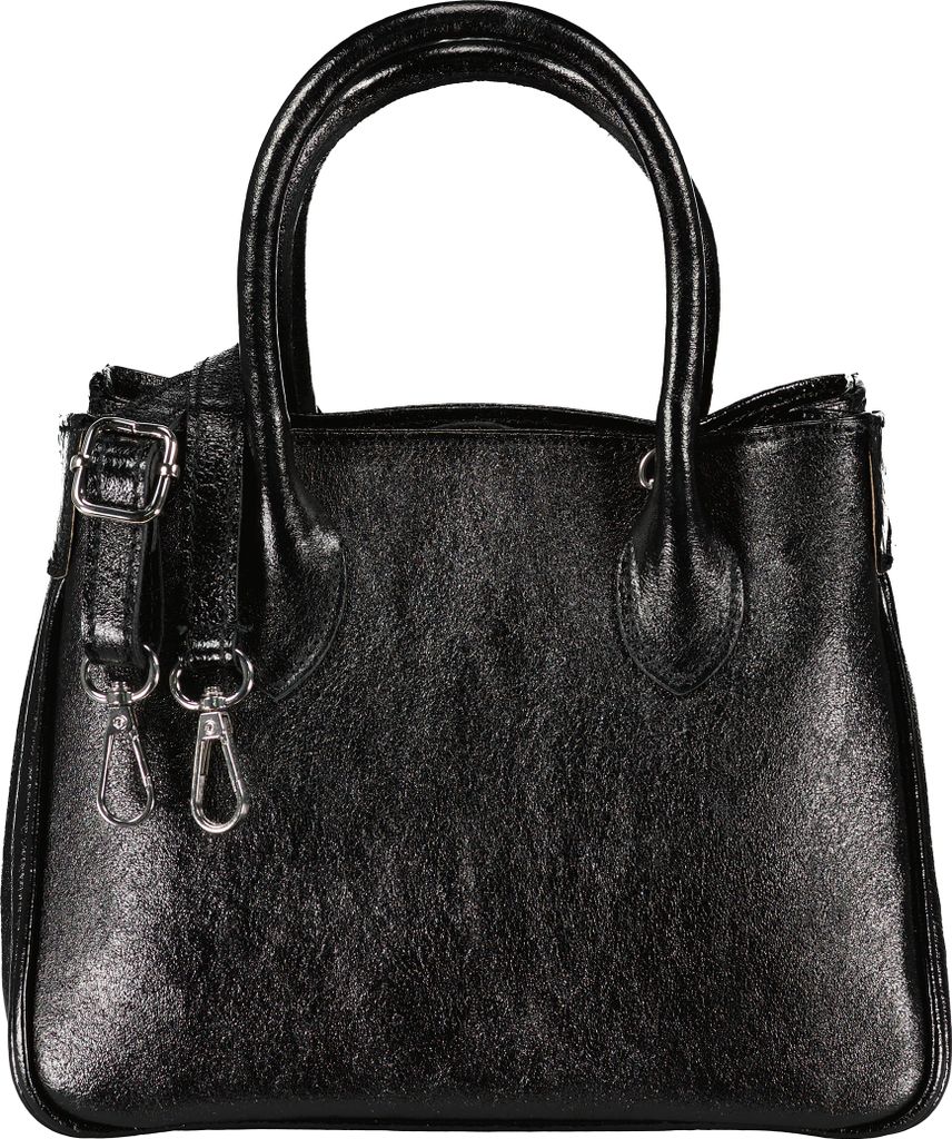 Hausfelder Manufaktur Handtasche Laminato Schwarz onesize