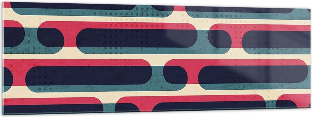 Bilder auf glas - Einteilig - Abstraktion Muster Modern - 160x50cm - Glasbilder - Wandbilder - Bilder - Wanddekoration aus Glas - Glas Bilder - Wan...
