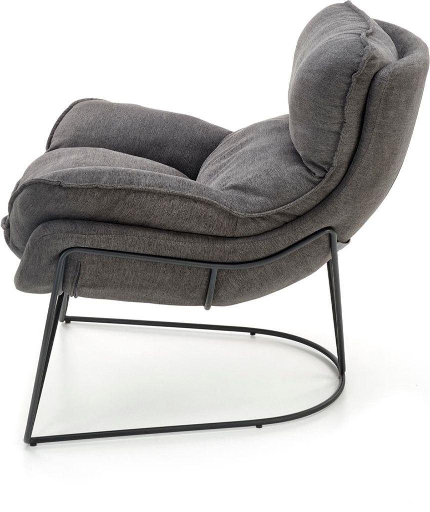 Halmar Designové křeslo Volker - tmavě šedé / černé Obrázek produktu 4