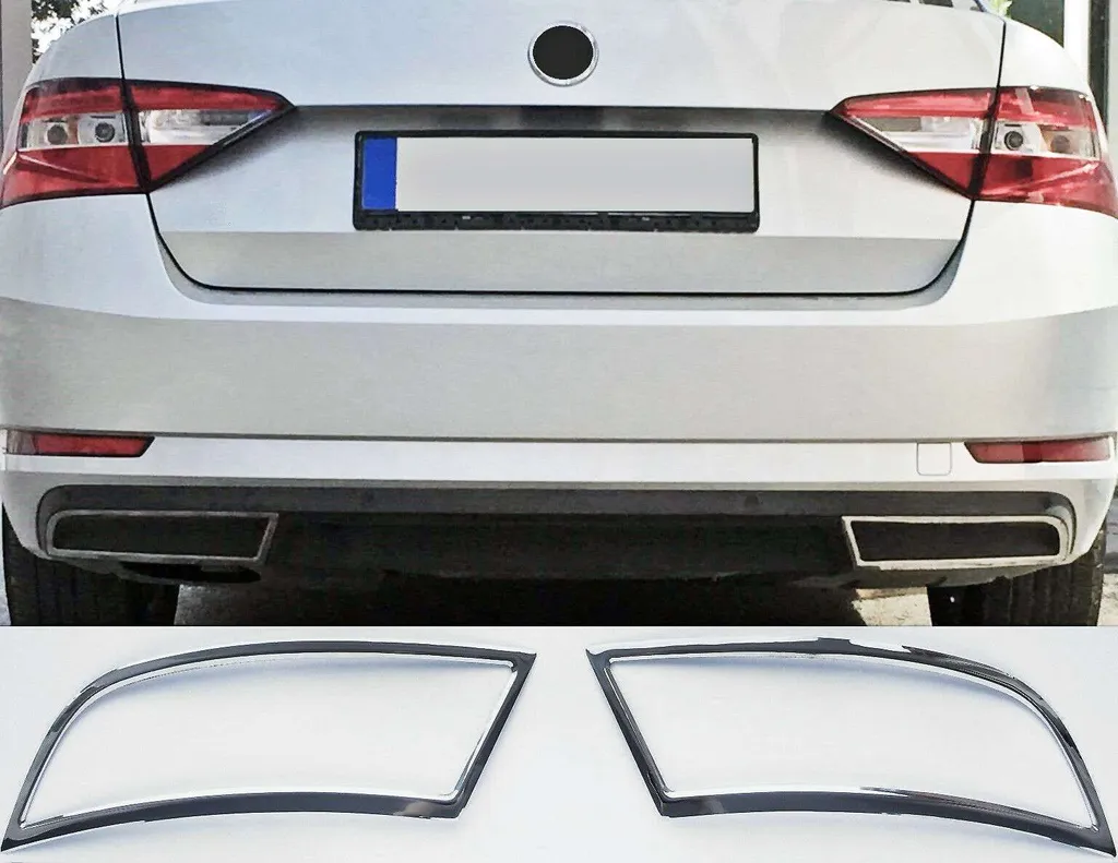 Insert de Pare-chocs Arrière Chrome Skoda Superb III Accessoire Acier