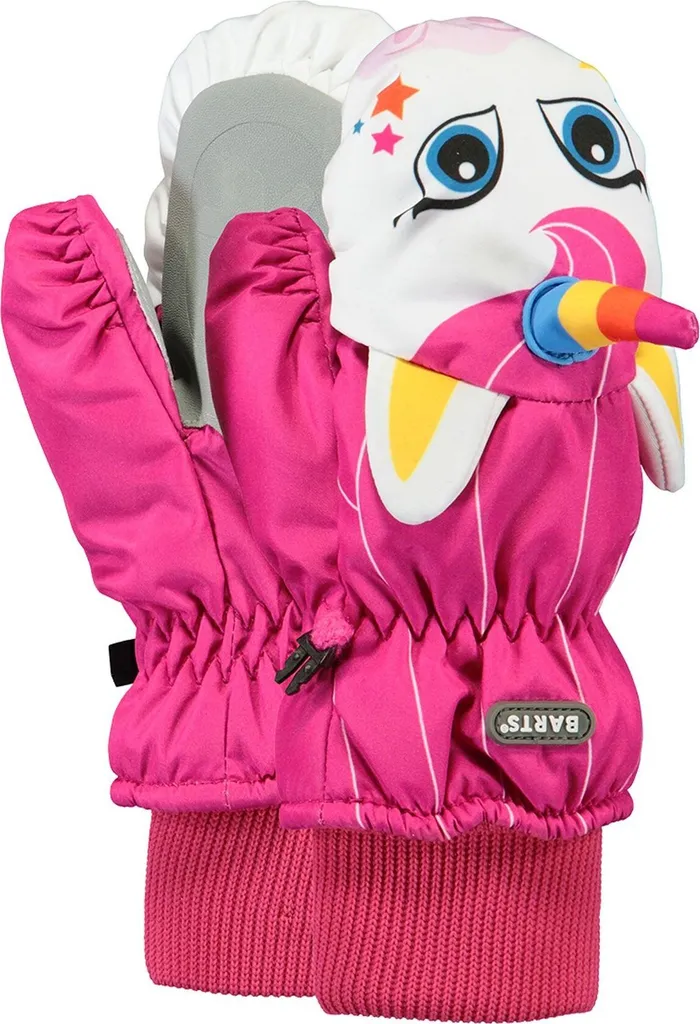 Moufles Barts 3D Enfant - Gants Chauds Tricotés avec Cordon Anti-Perte