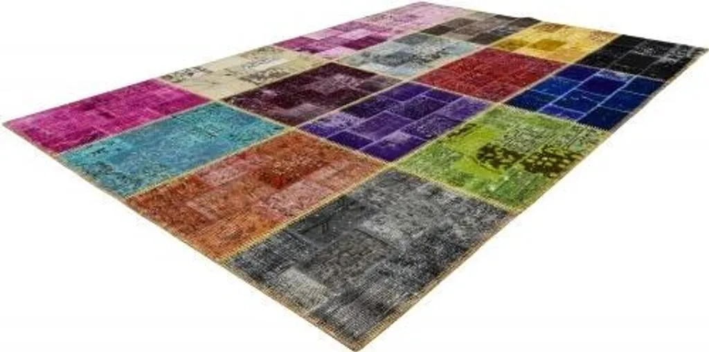 Tapis Patchwork Multicolore 160x240 cm - Grand Tapis de Salon Bohème - 2