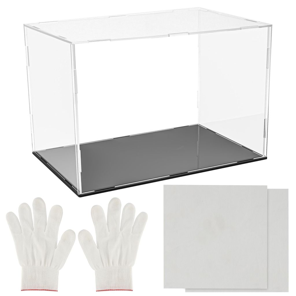 Belle Vous Schaukasten transparent aus Acryl - 30 x 20 x 20 cm Glaskasten Vitrine - Acryl Box für Modelle Sammlerstücke Figuren - staubdichte