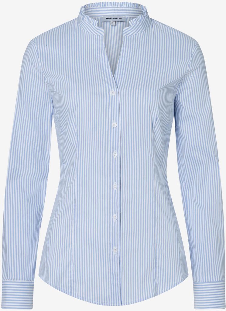 MORE & MORE Striped Baumwolle Stret 2319 woven blous 38