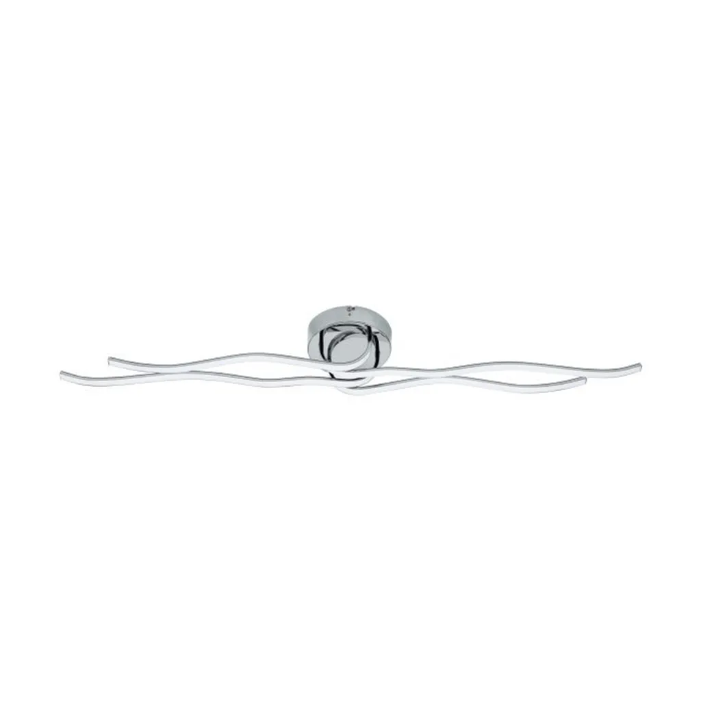 Plafonnier design courbé LED RONCADE - Lampe de plafond chrome chic