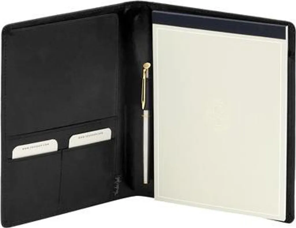Porte-documents A5 cuir noir Van der Spek pour organiser vos notes