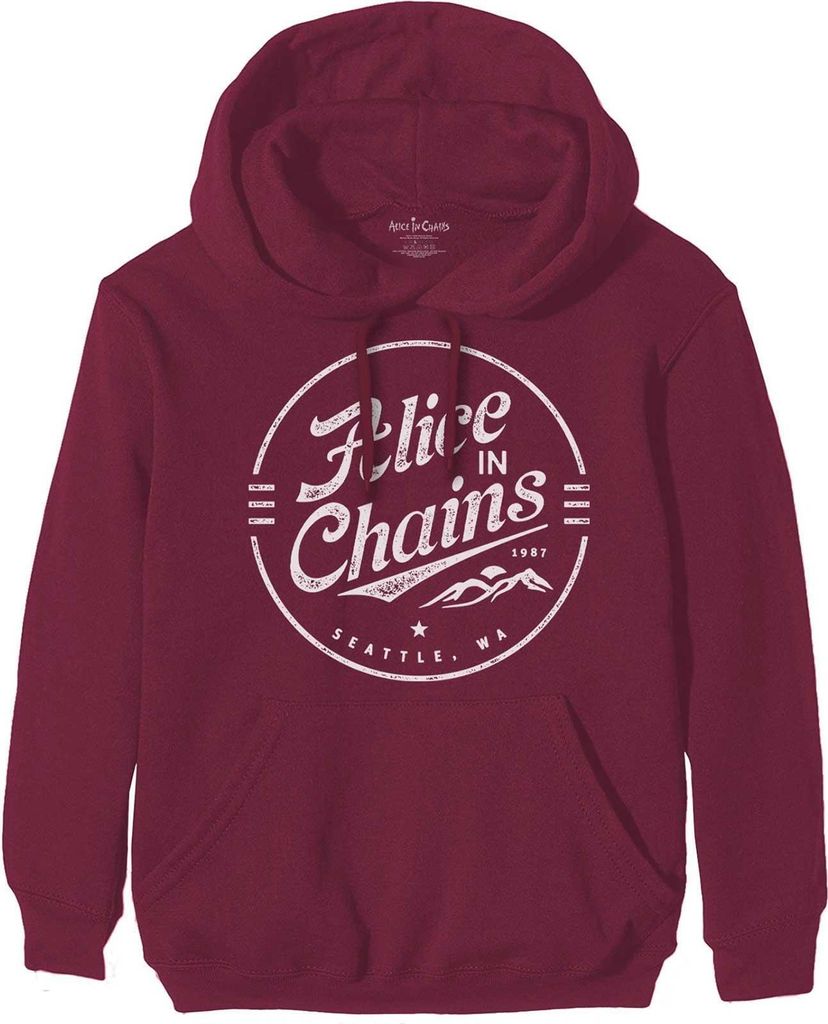Alice In Chains - Hoodie zum Überziehen Logo für Herren/Damen Uni RO4697 (S) (Weinrot)