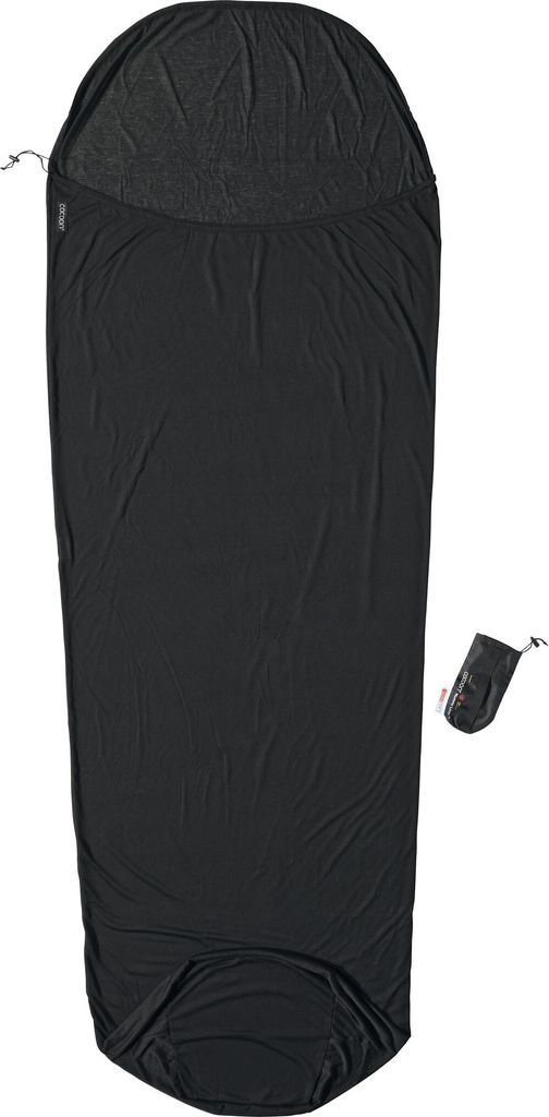 Cocoon MummyLiner Thermolite Performer Hüttenschlafsack (Wärmeleistung +7°C / max. Körpergröße 190cm / Gewicht 0,28kg) volcano black
