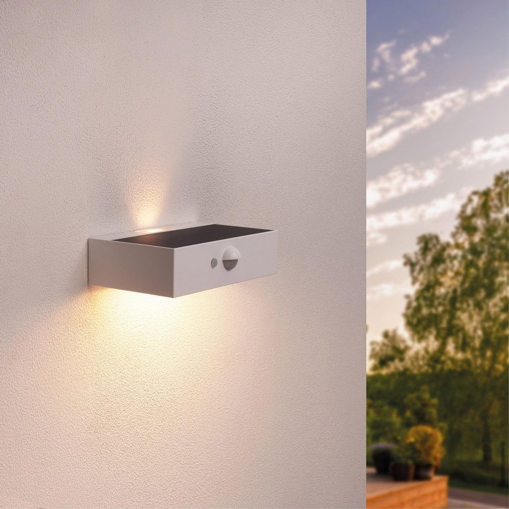 Ledvion - Moderne Solar LED Wandlampe, 3W, 3000K, IP65, Produktbild 