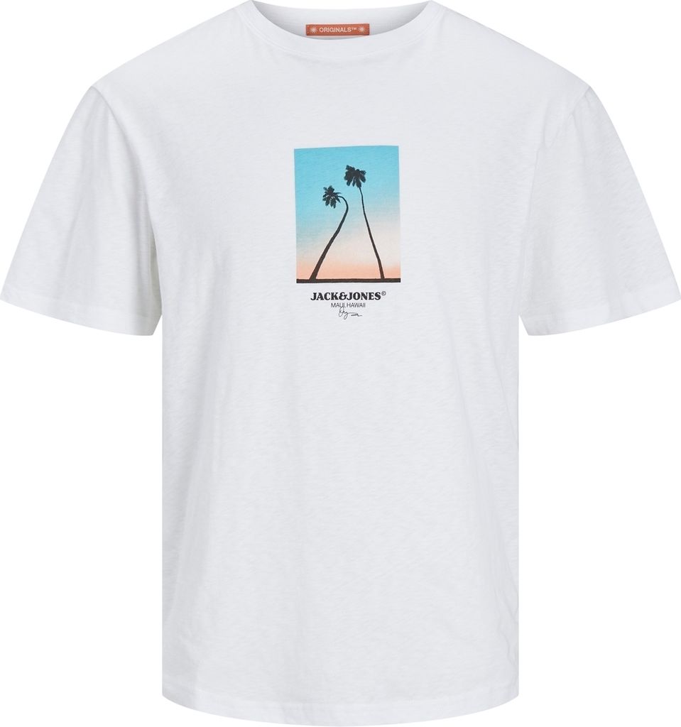 Jack & Jones Aruba Small Photo Kurzarm-t-shirt Weiß XL Mann Weiß XL