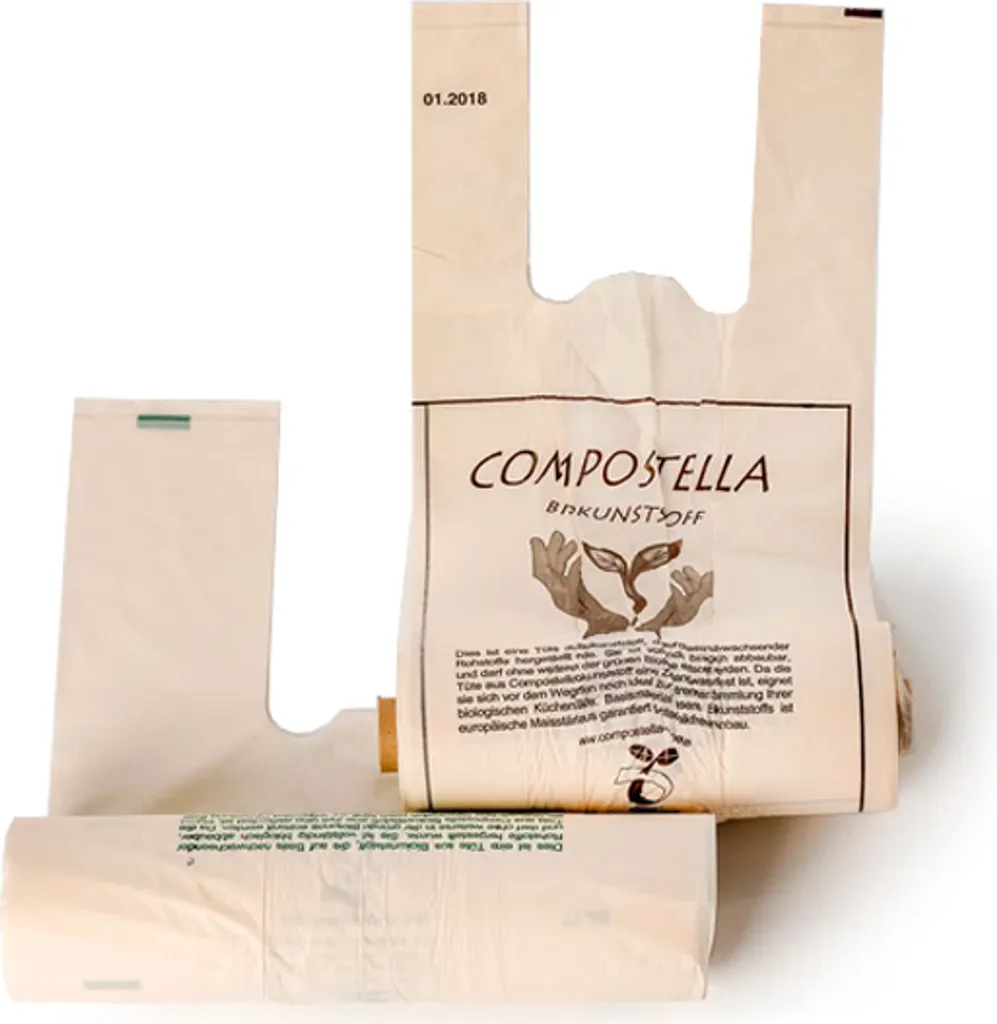 Sacs à provisions de 24 litres en bioplastique compostable - 100 unités