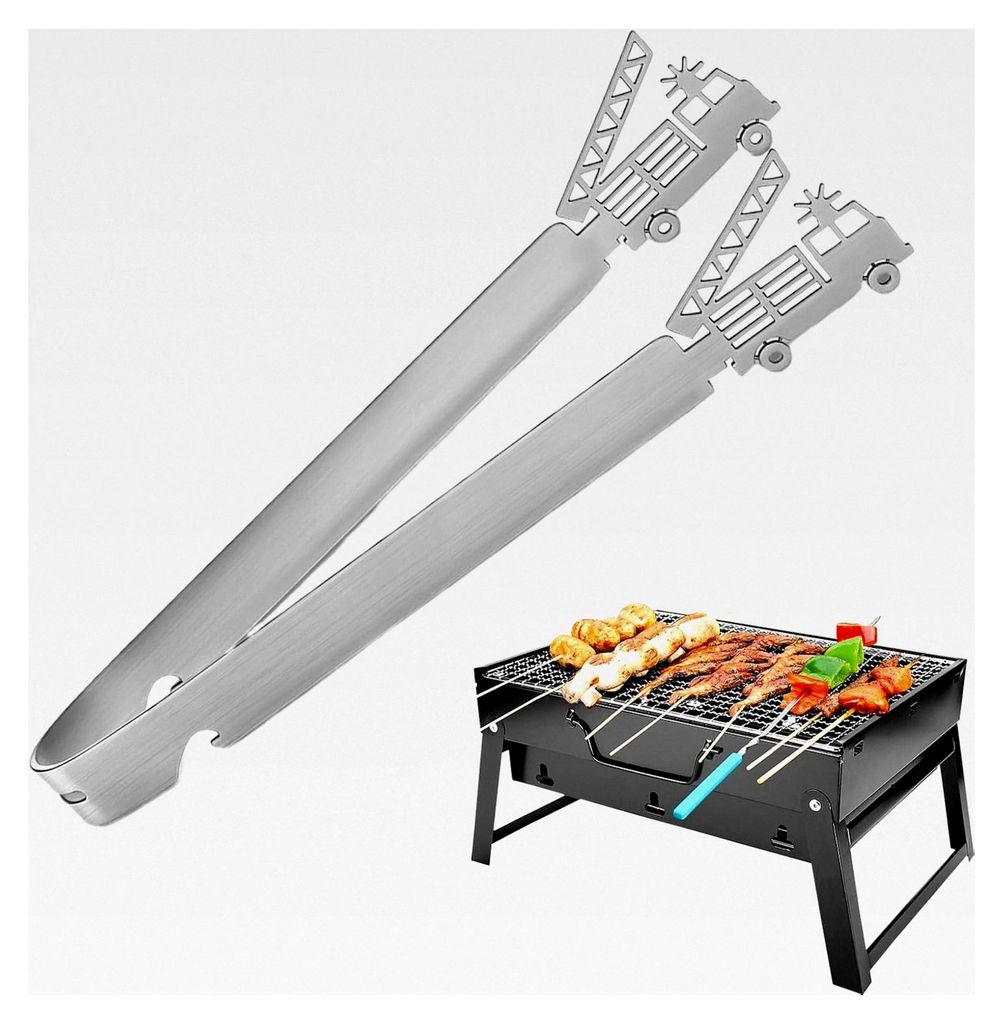 Grillzange Feuerwehr – Lustige Grillzange aus Edelstahl mit Feuerwehrauto-Design