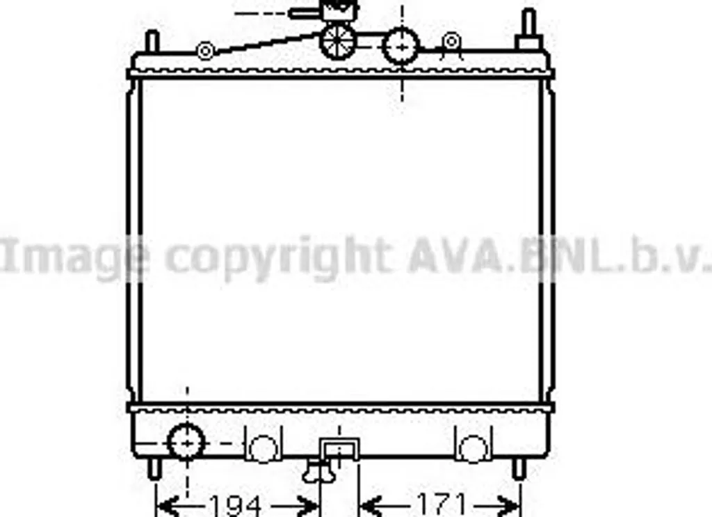 AVA DNA2247 Radiateur Moteur OE 21410AX600 pour Micra Note Clio Modus
