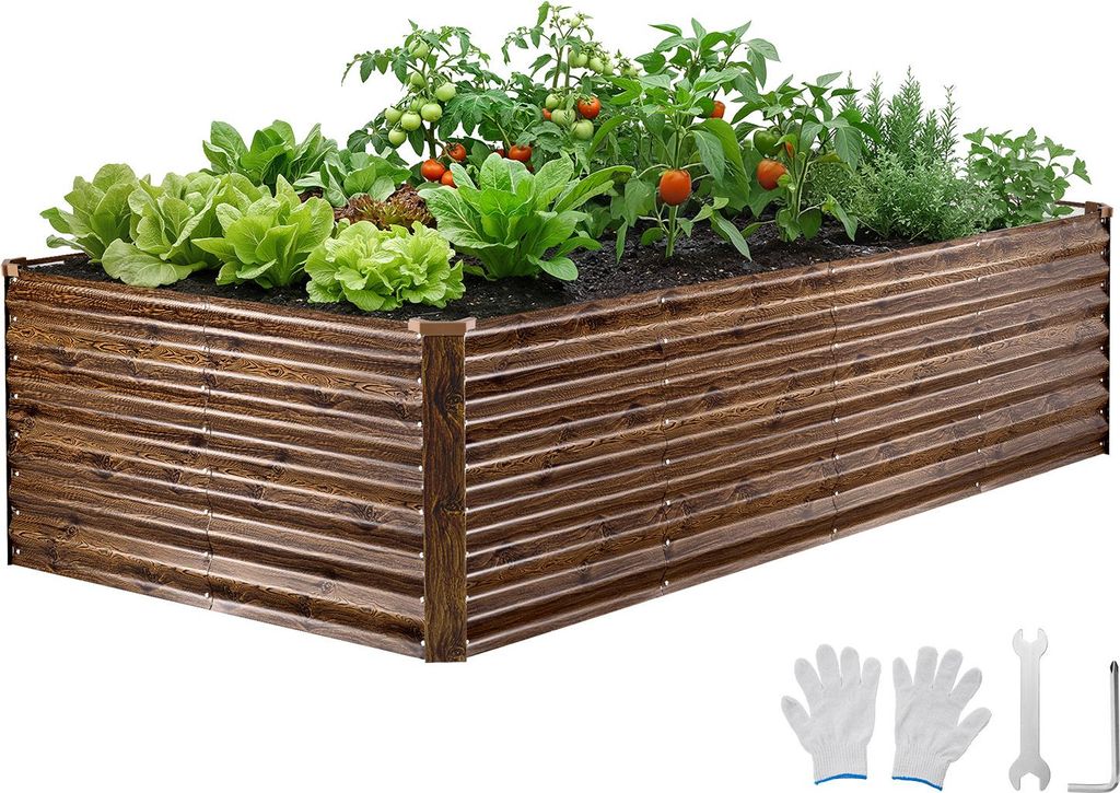 VEVOR Potager surélevé en métal 240 x 120 x 62 cm, potager Image du produit 