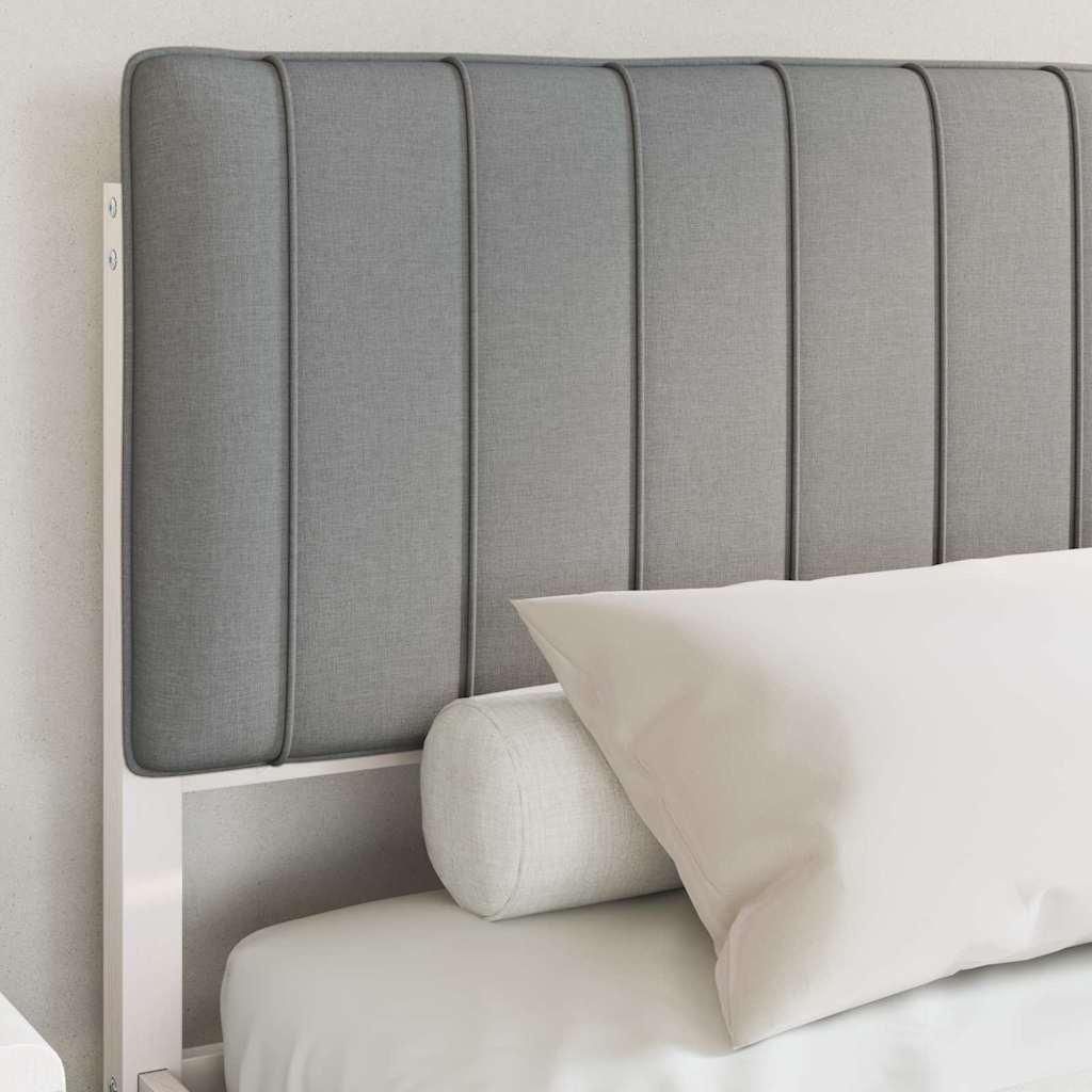 (Robust Möbel) Bettgestell mit gepolstertem Kopfteil Hellgrau 160 x 200cm - CL524472 - Klassische BettenJugendbett Tagesbett