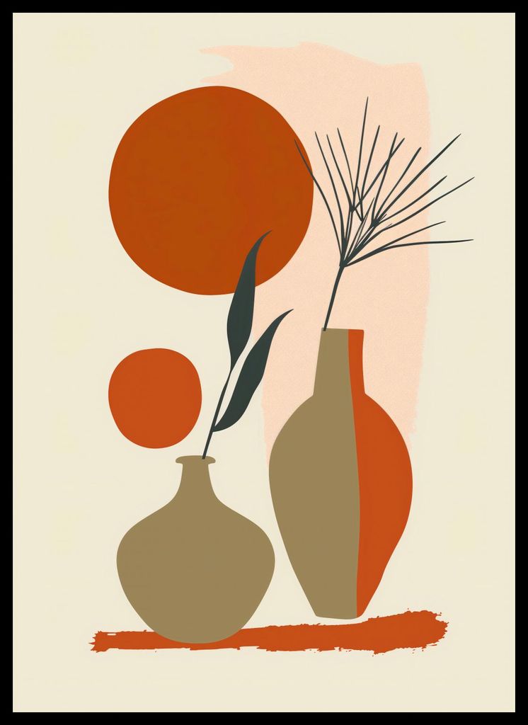 Plakat 39,5x55cm Vasen in Rot