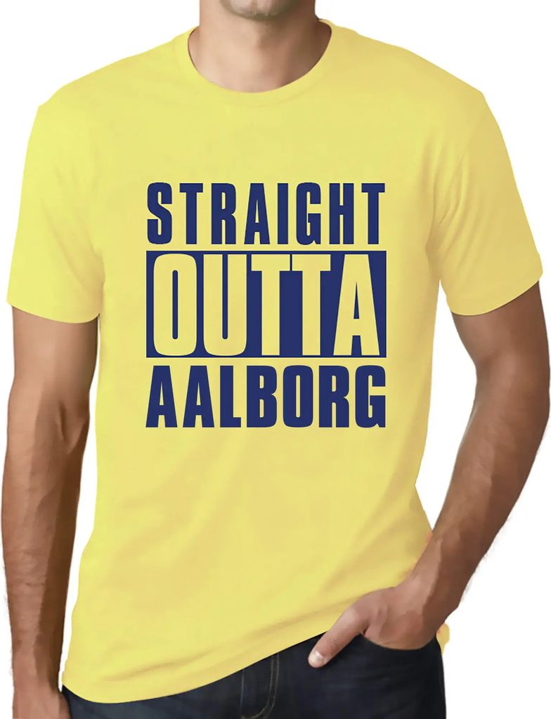 Herren Grafik T-Shirt Direkt aus Aalborg – Straight Outta Aalborg – Öko-Verantwortlich Vintage Jahrgang Kurzarm Lustige Druck Geburtstag Gesch...