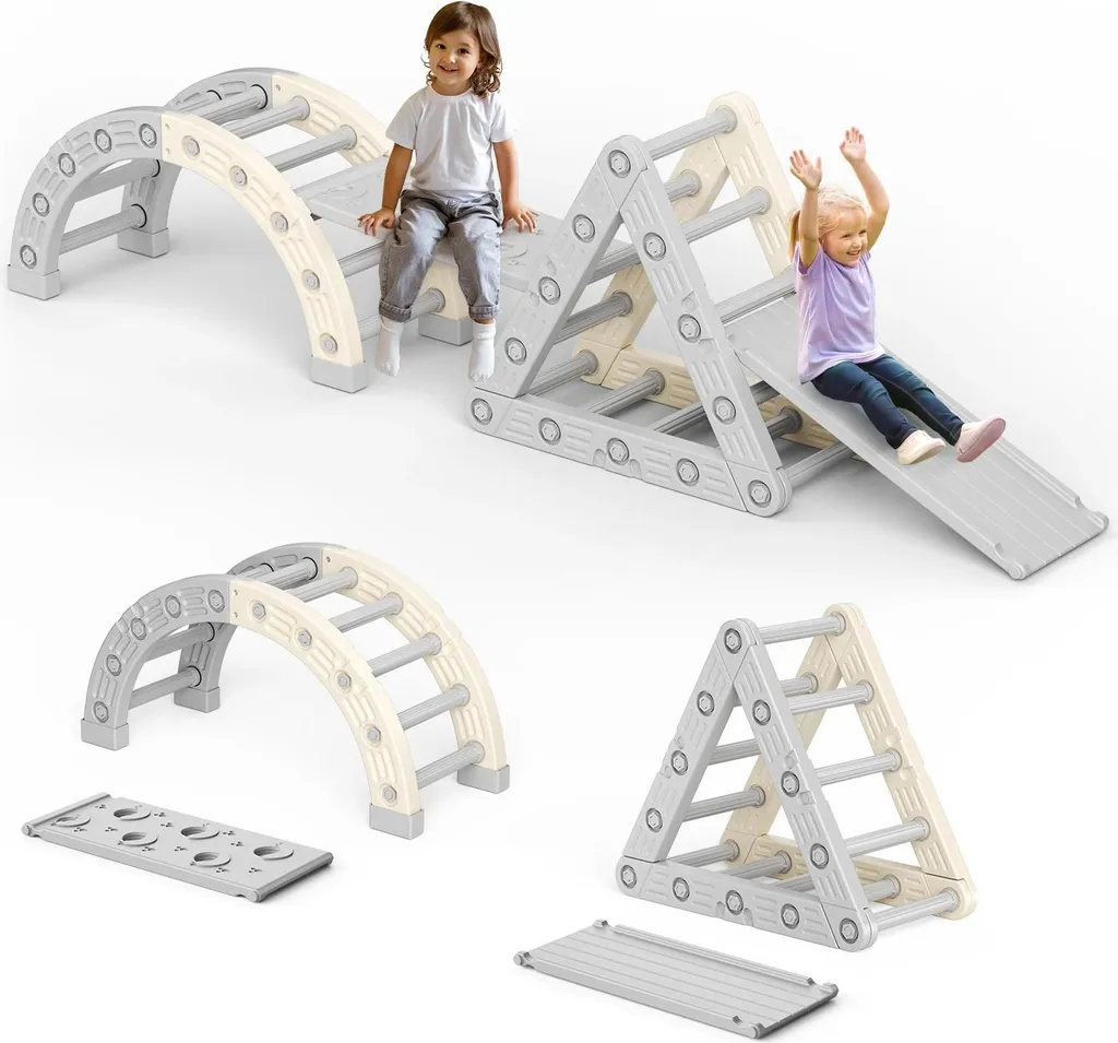 Occupez vos enfants à l'intérieur avec ce Triangle Pikler 4 en 1