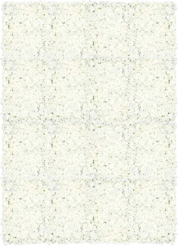 Panneau mural fleuri beige décoratif 60x40 cm pour mur végétal élégant