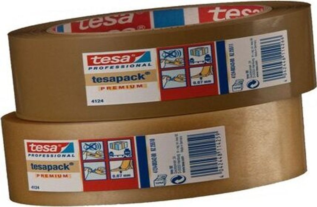 24x TESA Klebeband tesapack 4124 TOP-PVC 25mm x 66m braun