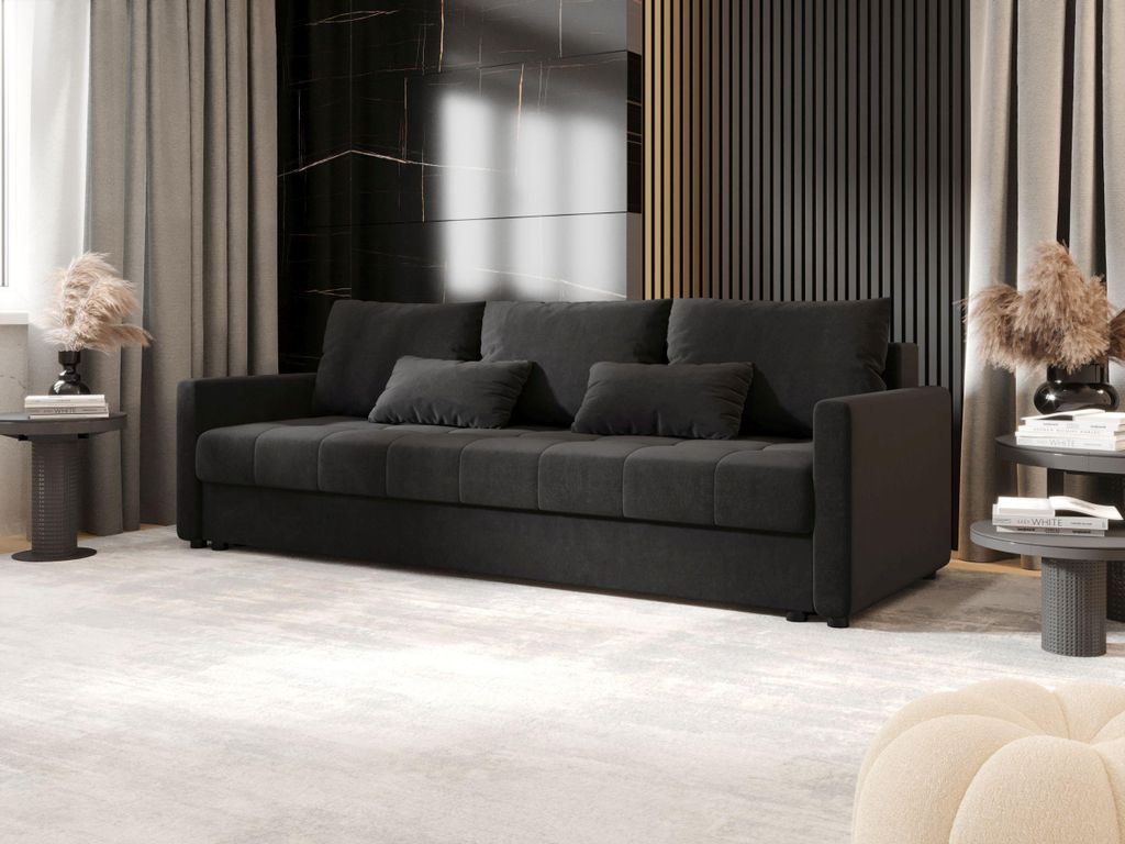 BEDANTE SOFA MOS avec fonction sommeil ITAKA 27 Gris foncé Image du produit 