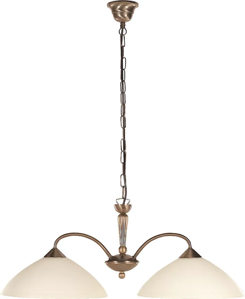 Lustre Classique Marron 2 Ampoules Regina Rabalux pour Éclairage Doux