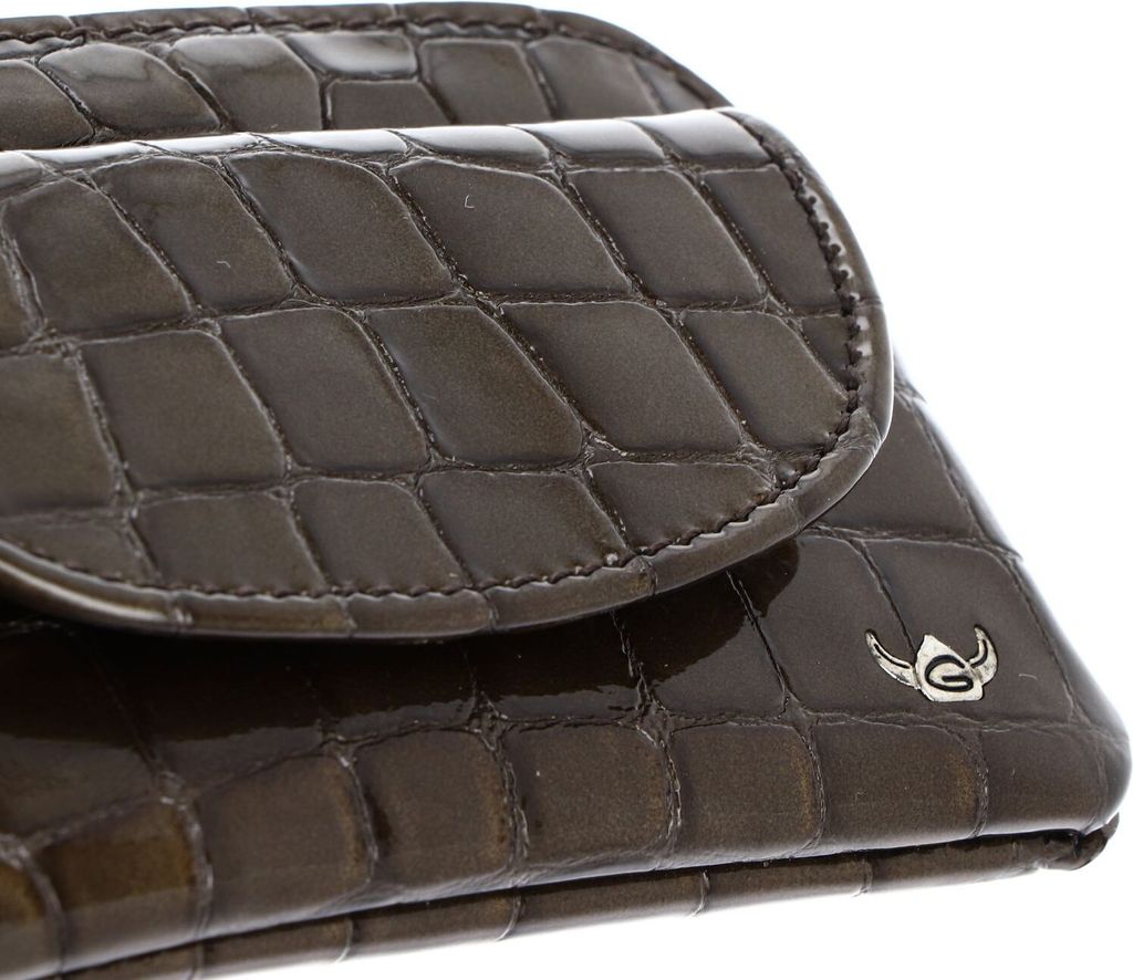 Portachiavi In Pelle Golden Head Colorado Classic – Chiusura Lampo, Colore Tobacco, Regalo Uomo Donna