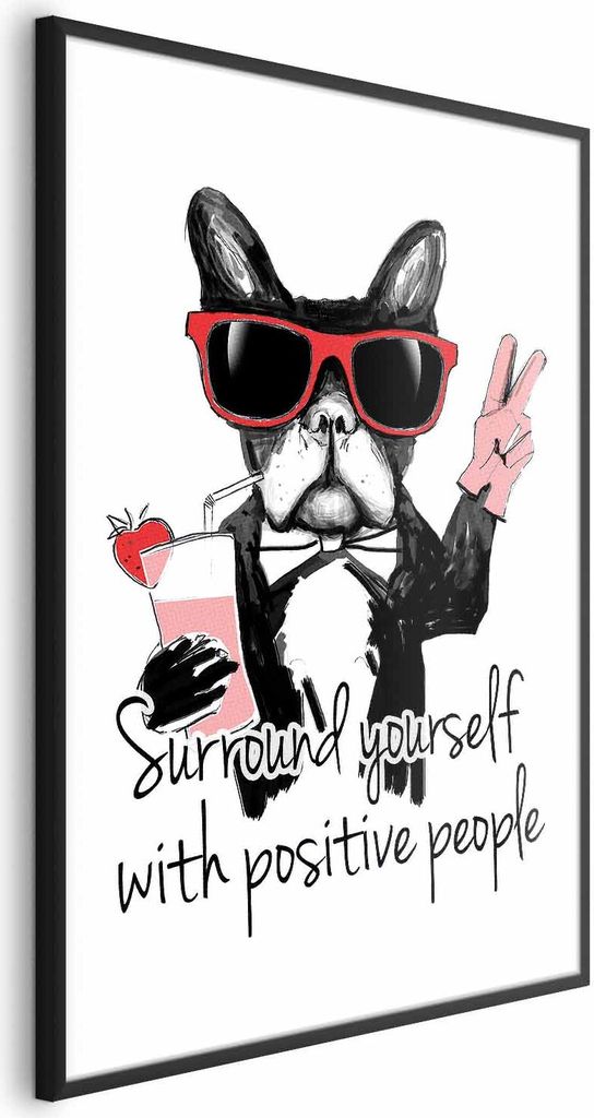 Posterpapier Poster - Surround Yourself with Positive People 40x60 cm Text n-A-0828-ao-a