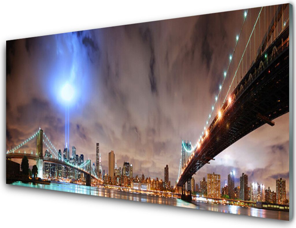 Küchenrückwand aus Glas 100x50cm Spritzschutz Brücke Architektur
